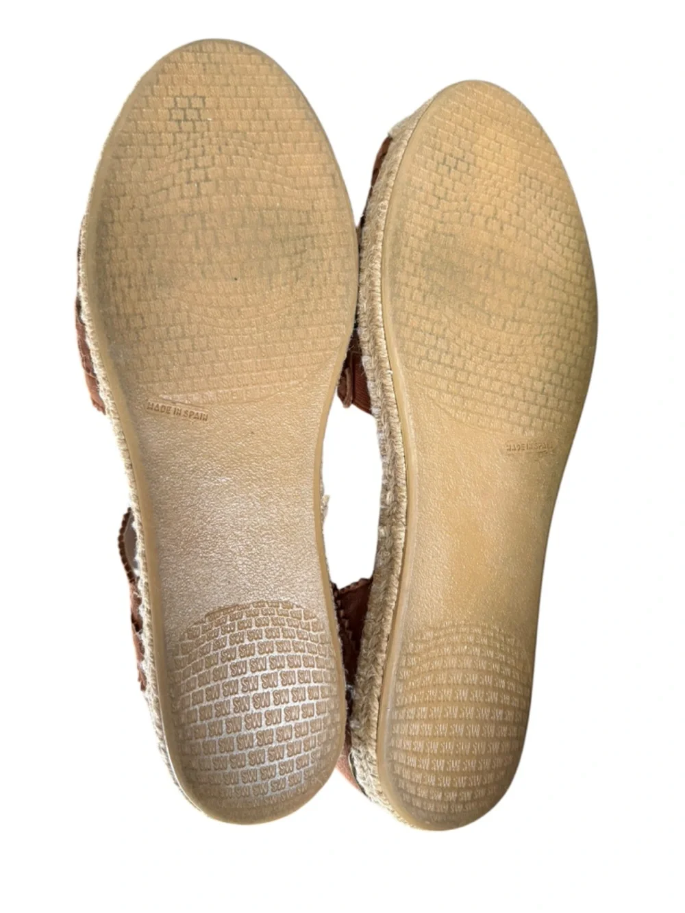 Stuart Weitzman Atalanta Brown Suede Laser Cut Flats, Ankle Strap Sz 6.5